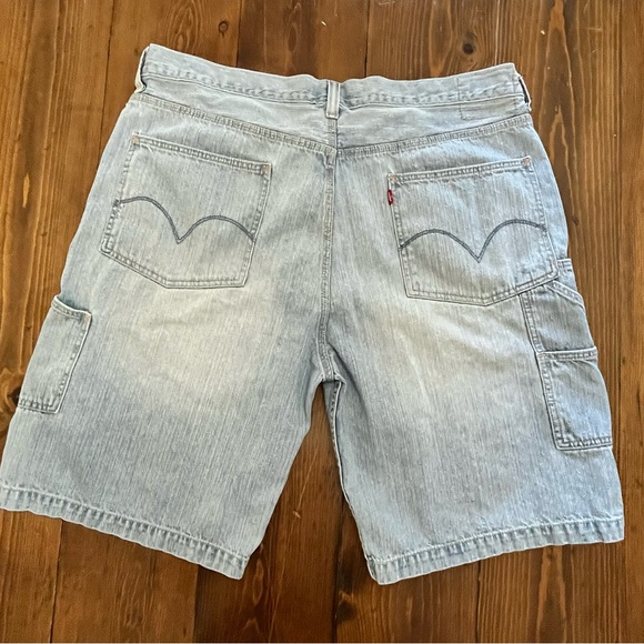 Vintage Y2K Levi’s carpenter baggy denim blue jean shorts jorts  Men’s Size 42 - Picture 1 of 6